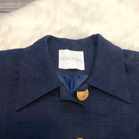 NEW Doncaster Navy Blue Cropped Cotton Jacket - Picture 4 of 7
